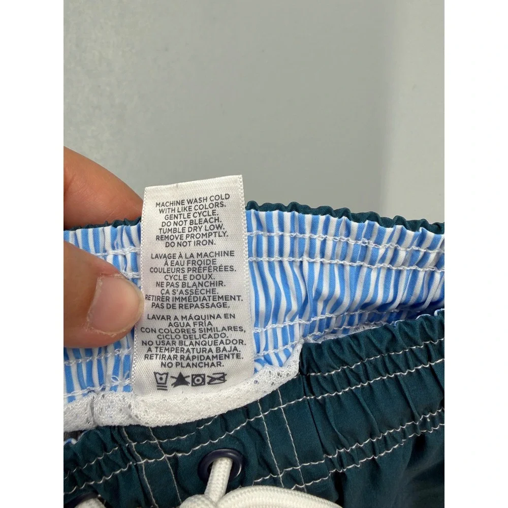 Chaps‎ Mens Swim Shorts Nautical Striped UPF 50+ Performance Medium
